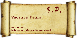 Vaczula Paula névjegykártya